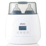 Alecto BW700TWIN Chauffe-biberon pour bébé - Double chauffe-biberon - Sans BPA - Stérilisateur - Temps de préchauffage préprogrammés - Blanc