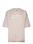 New Balance Linear Heritage Jersey Over D T-Shirt Beige