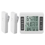 Trådlös digital ljudlarm Kylskåpstermometer med 2PCS Sensor Min/Maximum Display