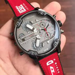 Diesel DZ7423 Mr Big Daddy 2.0 Men's 57mm Gun Metal Grey Watch & Red Nylon Strap