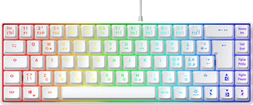 Next MX6 mini 65 RGB pelinäppäimistö (kalvokytkimet, valkoinen)