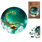 Scorpio Zodiac Signer Unique Wooden Puzzle 200 Pièces 32 CM Par Fantasy FP025