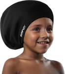 AMFUN Junior Bonnet de Natation en Silicone Unisexe, Bonnet de Natation Femme et Homme, Bonnets de Piscine Extra-Large en Silicone Imperméable de Qualité Supérieure, Soft and Resistant Swimming Cap