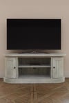 Large TV Unit Solid Reclaimed Pine Limewashed