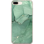 Apple iPhone 7 Plus Gennemsigtigt Telefoncover Grön Marmor