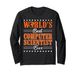 Retro Motif Worlds Best Computer Scientist Long Sleeve T-Shirt