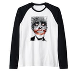 Batman Halloween Joker Face Made Of Bats Raglan Baseball Tee