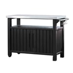 Keter Table d'Extérieur Multifonctionnelle de Barbecue Coffre de Jardin XL