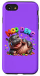 Coque pour iPhone SE (2020) / 7 / 8 Adorable bébé hippopotame Moo Deng Merry Christmas Cheer