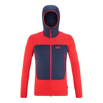 Millet Fusion Grid Hoodie Homme Rouge