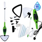 1300W Upright & Handheld Steam Mop Cleaner 12-in-1 Floor Carpet Window Steamer