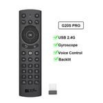 G20bts Plus Air Mouse Voice Kaukosäädin Langaton Smart Gyroskooppi Ir Oppivat taustavalaistu painikkeet Android TV Boxille - Kaukosäädin