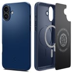 Spigen Thin Fit MagFit Case for iPhone 16, Compatible with MagSafe Accessories - Navy Blue