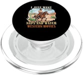 Faites la sieste et regardez un fan du film Western Movie Lover PopSockets PopGrip pour MagSafe