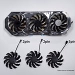 Trois ventilateurs de refroidissement graphique Gigabyte GTX 970 T128010SM diamètre 7.5 cm