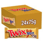 Twix Xtra Chocolate Biscuit Twin Bars 24 x 75g Full box