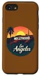 Coque pour iPhone SE (2020) / 7 / 8 Hollywood Sign Los Angeles Souvenir Rétro Coucher de Soleil Vintage Soleil