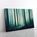 Feisty Forest Canvas Wall Art Print Ready to Hang, Framed Picture for Living Room Bedroom Home Office Décor, 76x50 cm (30x20 Inch)