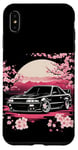 Coque pour iPhone XS Max Retro JDM Voiture de course japonaise Drift Tuning Car Sakura Blossom