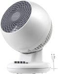 Woozoo, Ventilateur de table silencieux, puissant & portable, 13m², Portée 12m, Oscillation, Inclinaison verticale, Bureau - Woozoo PCF-M15 - Blanc