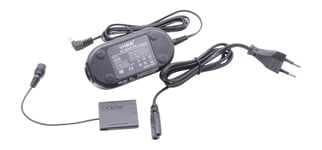 vhbw Bloc d'alimentation, chargeur adaptateur compatible avec Canon Digital Ixus 185, 190, 240HS appareil photo, caméra vidéo - Câble 2m, coupleur DC