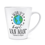 World's Best Van Man 12oz Latte Mug Cup Funny Joke Favourite Courier Driver