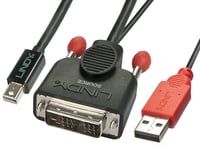 Lindy DVI-D til Mini Displayport aktiv adapter kabel - 2 m