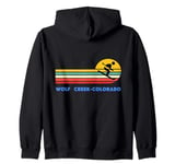 Wolf Creek Colorado Skiing Skier Ski Retro Sunset Vintage Zip Hoodie