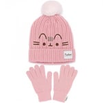 Pusheen Womens/Ladies The Cat Knitted Beanie & Gloves Set