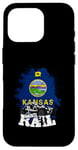 Coque pour iPhone 16 Pro Rampe de sable pour cheval avec drapeau du Kansas