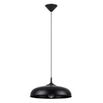 SOLLUX lighting - Suspension Luminaire Gina - Lampe Pendante - Lustre de Salon Élégante - Longue Durée de Vie - Design Attrayant - Acier - E27, 1x max 15W LED, ~230V, 50Hz - Noir