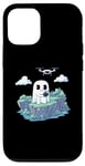 Coque pour iPhone 12/12 Pro Drone drôle fantôme volant Halloween RC Quadrocopter fantôme