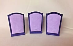 Set of 3 Pendant Stands - Necklace Jewellery Display - Lilac & Soft Purple Suede