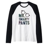 Sarcastic Little MR SMARTY PANTS Educational University I Raglan Baseball Tee