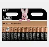 Duracell Simply AA Original Alkaline Batteries - 12 Pack