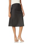 The Drop Women's Maya Silky Slip Skirt, Black, XXS