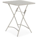 Table de jardin pliante Perla en métal gris