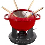 Staub Pyöreä fondue-setti 18 cm, kirsikka 40511-974-0