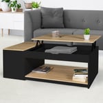 Idmarket Table Basse Plateau Relevable Elea Avec Coffre Bois