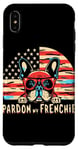 Coque pour iPhone XS Max Bouledogue français Pardon My Frenchie America Retro Sunset Dog