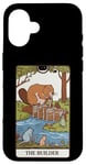 iPhone 16 Fun Tarot Card The Builder Beaver Building Spiritual Reader Case