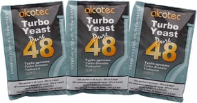 3 x levure turbo Alcotec Pure 48 vodka alcool levure de fermentation levure d...