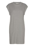 Barbara Tank Dress Gots Knälång Klänning Grey Basic Apparel