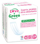 Love & Green Insert Jetable écologique universel pour Couche Lavable x25 Taille S/M