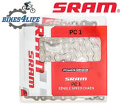 SRAM PC1071 HOLLOW PIN 10 SPEED CHAIN SILVER/GREY 114 LINK WITH POWERLOCK