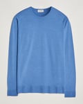 John Smedley Lundy Extra Fine Merino Crew Neck Riviera Blue