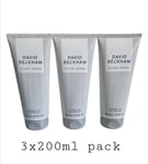 3 x David Beckham Classic Homme  Shower Gel Pack Of 3x200ml 