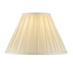 Tapered Cylinder Lamp Shade - Ivory Silk - 60W E27 or B22 - Living Room - e10067