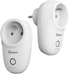 Pr Connectée Zigbee 16A, S26R2Zbtpe Pr Intelligente (2 Pack), Compatible Avec Alexa, Google Home, Pr S De Courant, Contrôle À Distance Et Programme De Temps Via Ewelink App