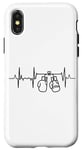 Coque pour iPhone X/XS Tenue d'entraînement de boxe Boxer Heartbeat Heartline ECG